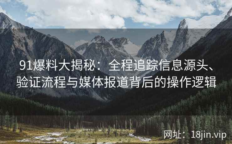 91爆料大揭秘：全程追踪信息源头、验证流程与媒体报道背后的操作逻辑